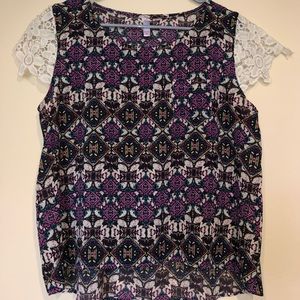 Xhilaration Lace Sleeved Blouse
